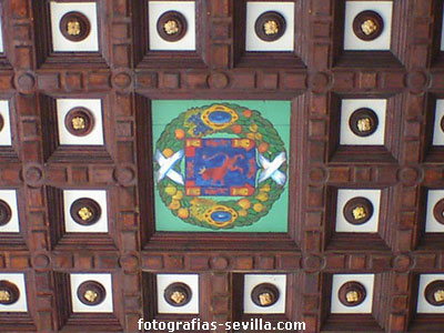 Plaza de España de Sevilla, artesonado Foto: Plaza de España